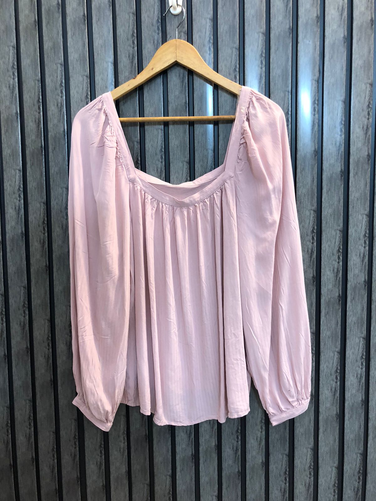 Chest 20  Length 25  Front Fabric Cotton Silk  Back Fabric Jersey Women Designer Full Sleeves Casual Top