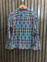 Chest 20  Length 25  Fabric Cotton Western Fashion Long Sleeve Top for Women