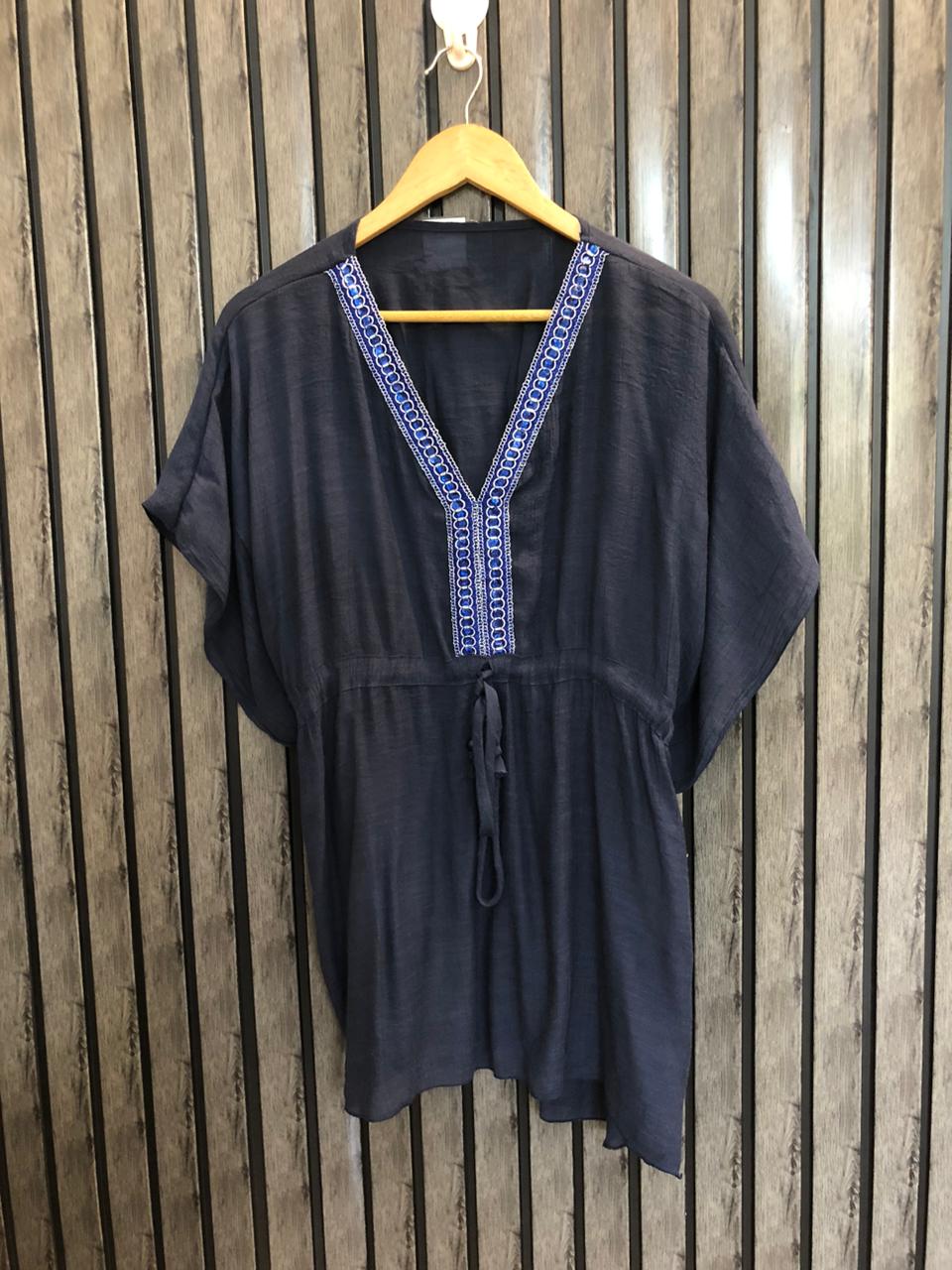 Chest midium  Length 28  Fabric cotton silk Classic Everyday Women’s Top