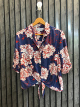 Chest 21  Length 19  Fabric linen Modern Women’s Half Sleeve Top