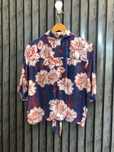 Chest 21  Length 19  Fabric linen Modern Women’s Half Sleeve Top