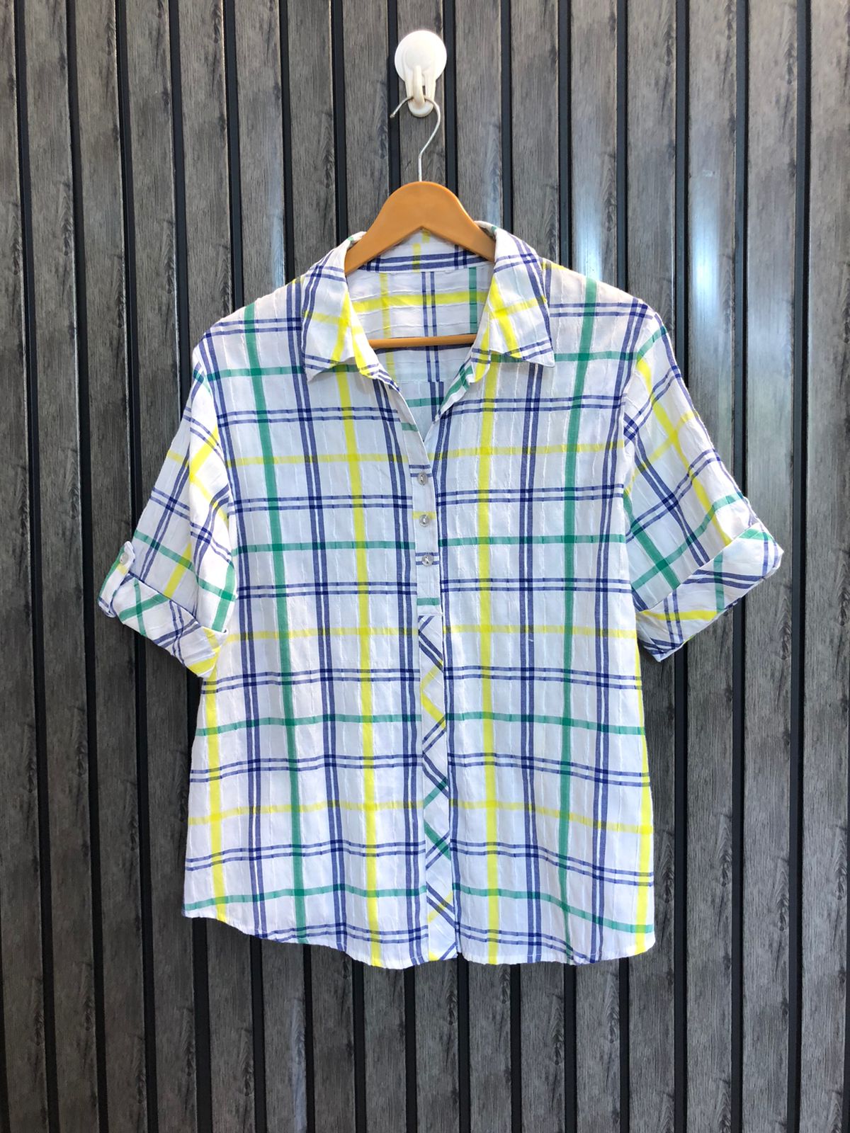 Chest 21  Length 24  Fabric cotton Basic Everyday Ladies Half Sleeve Top