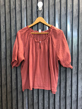 Chest 22  Length 22  Fabric cotton Elegant Casual Ladies Top