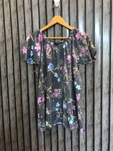 Chest 21  Length 26  Fabric cotton silk Classic Regular Ladies Half Sleeve Top