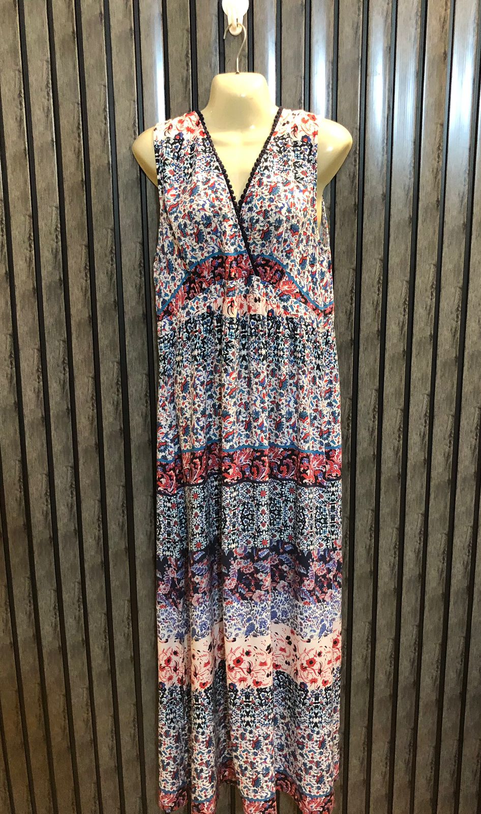 Chest 19  Lenght 56  Fabric linen Modern Maxi Dress