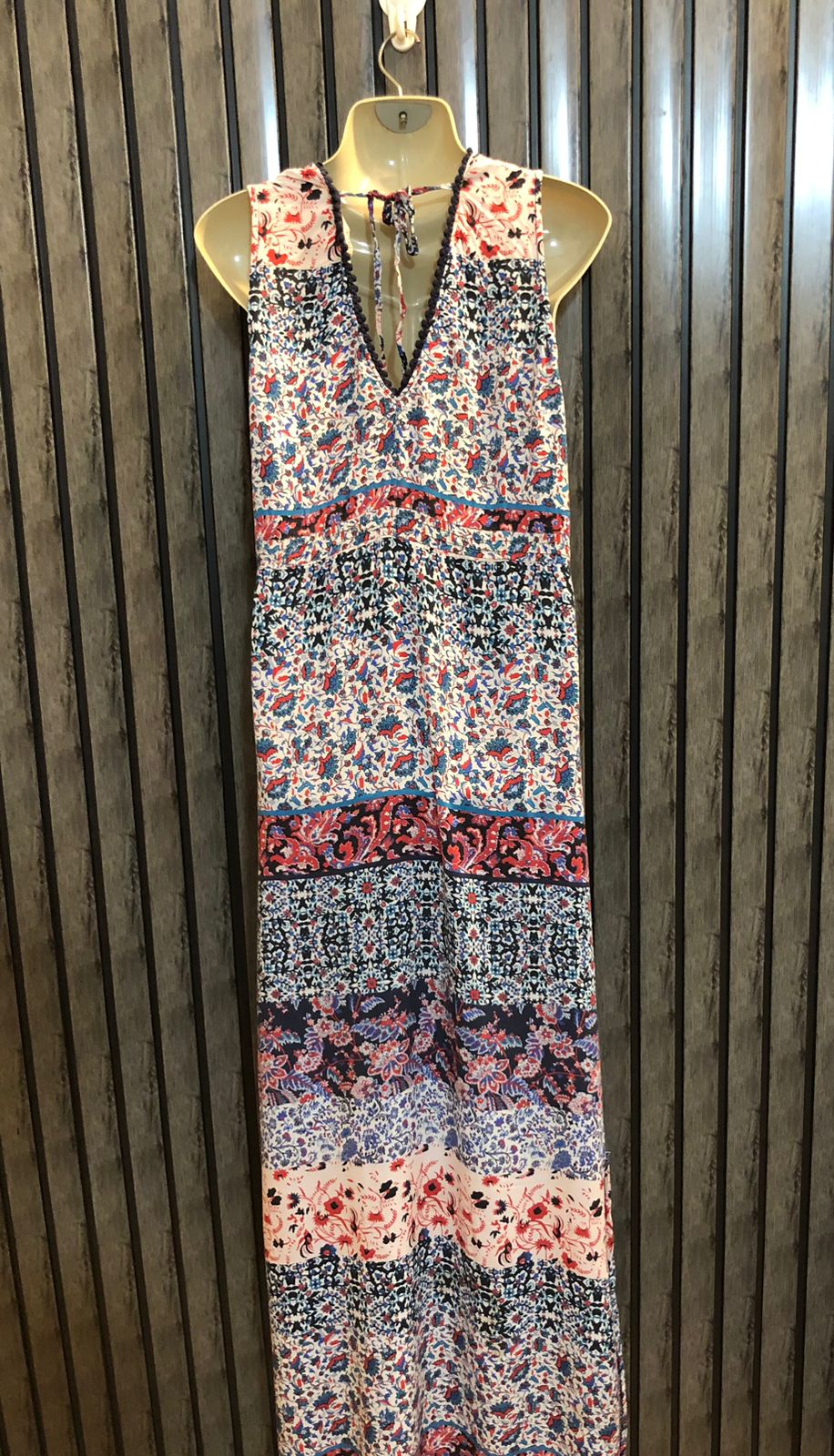 Chest 19  Lenght 56  Fabric linen Modern Maxi Dress