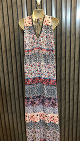 Chest 19  Lenght 56  Fabric linen Modern Maxi Dress