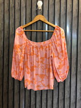 Chest 18  Length 19  Fabric Linen Women's Casual Full Sleeves Top