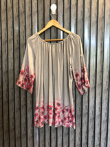Chest 21  Length 29  Fabric Linen Women's Fashion Full Sleeves Top