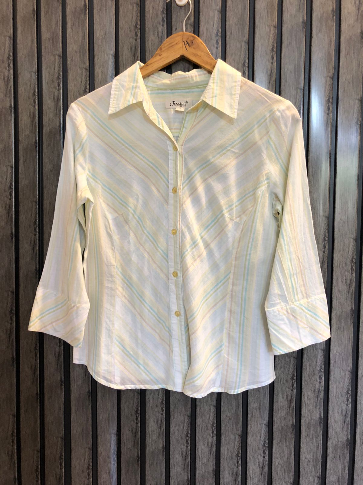 Chest 17  Length 22  Fabric Cotton Women's Comfortable Full Sleeves Top