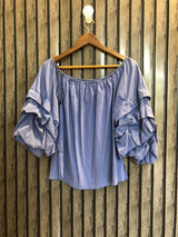 Chest 20  Length 18  Fabric Cotton Silk Branded Ladies Full Sleeves Top