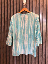Chest 19  Length 25  Fabric Linen Women's Premium Full Sleeves Top
