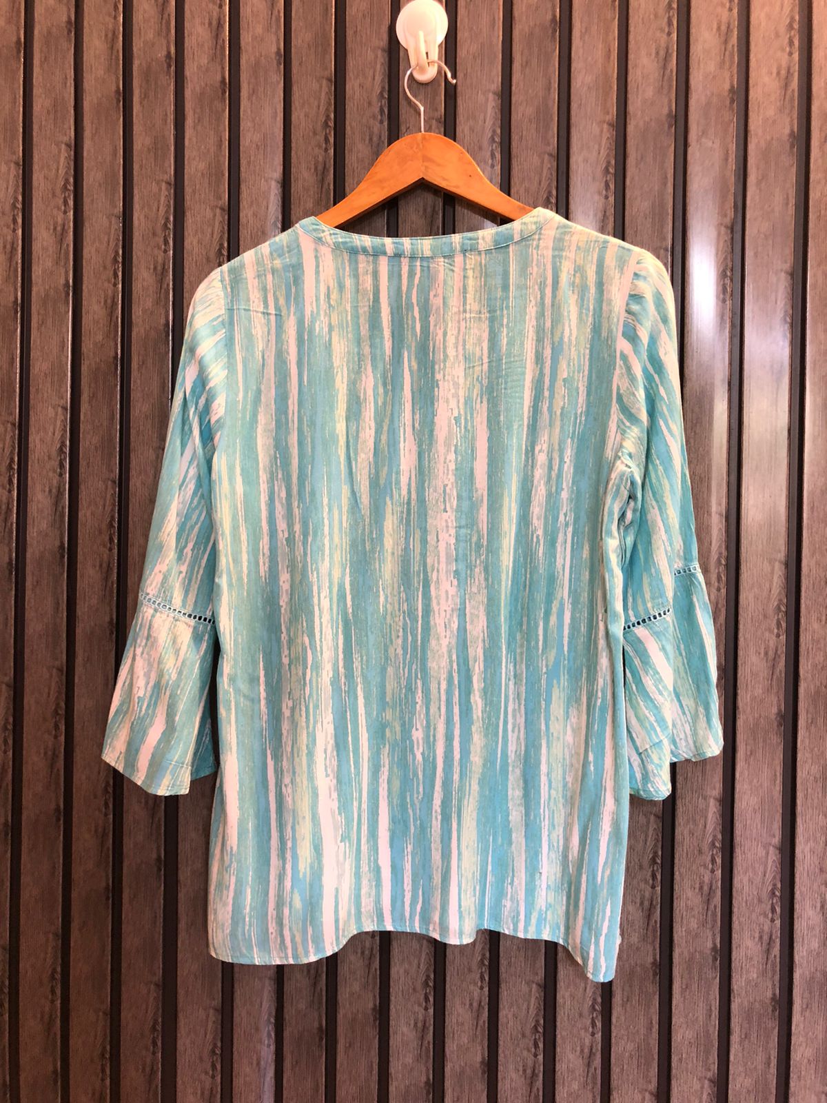 Chest 19  Length 25  Fabric Linen Women's Premium Full Sleeves Top