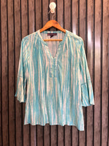 Chest 19  Length 25  Fabric Linen Women's Premium Full Sleeves Top