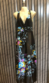 Chest 21  Length 55  Fabric Silk Stylish Western Maxi Dress for Women