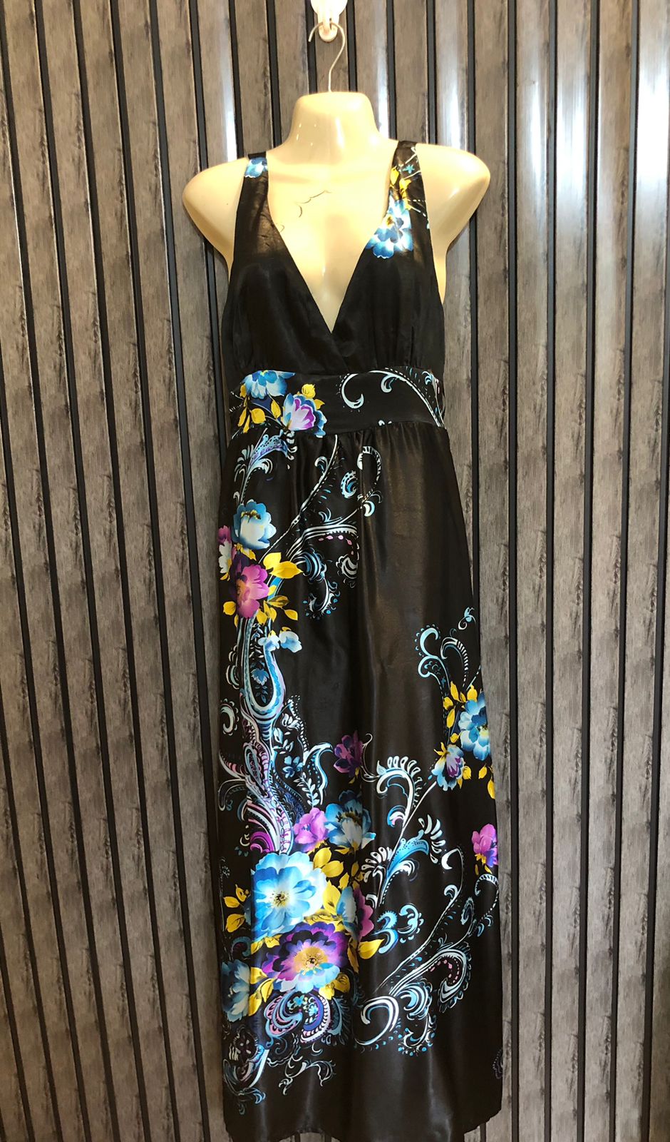 Chest 21  Length 55  Fabric Silk Stylish Western Maxi Dress for Women