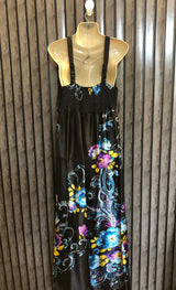 Chest 21  Length 55  Fabric Silk Stylish Western Maxi Dress for Women