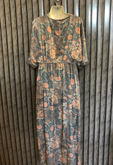 Chest Large  Length 53  Fabric Linen Luxury Branded Women Maxi Dress