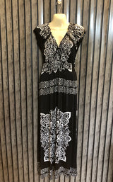 Chest 21  Length 53  Fabric Silk Jersey Imported Western Maxi Dress