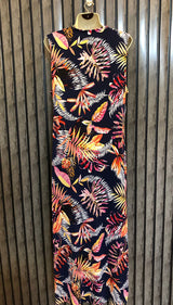 Chest 24  Length 53  Fabric Silk Jersey New Arrival Branded Long Maxi Dress