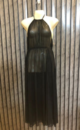 Chest Medium  Length 50  Fabric Net New Fashion Branded Maxi Dress for Ladies