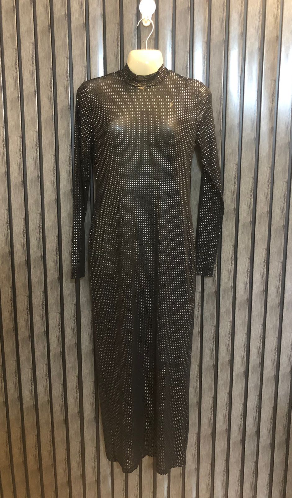 Chest 19  Length 49  Fabric Net Jersey Trendy Western Party Wear Maxi Dress