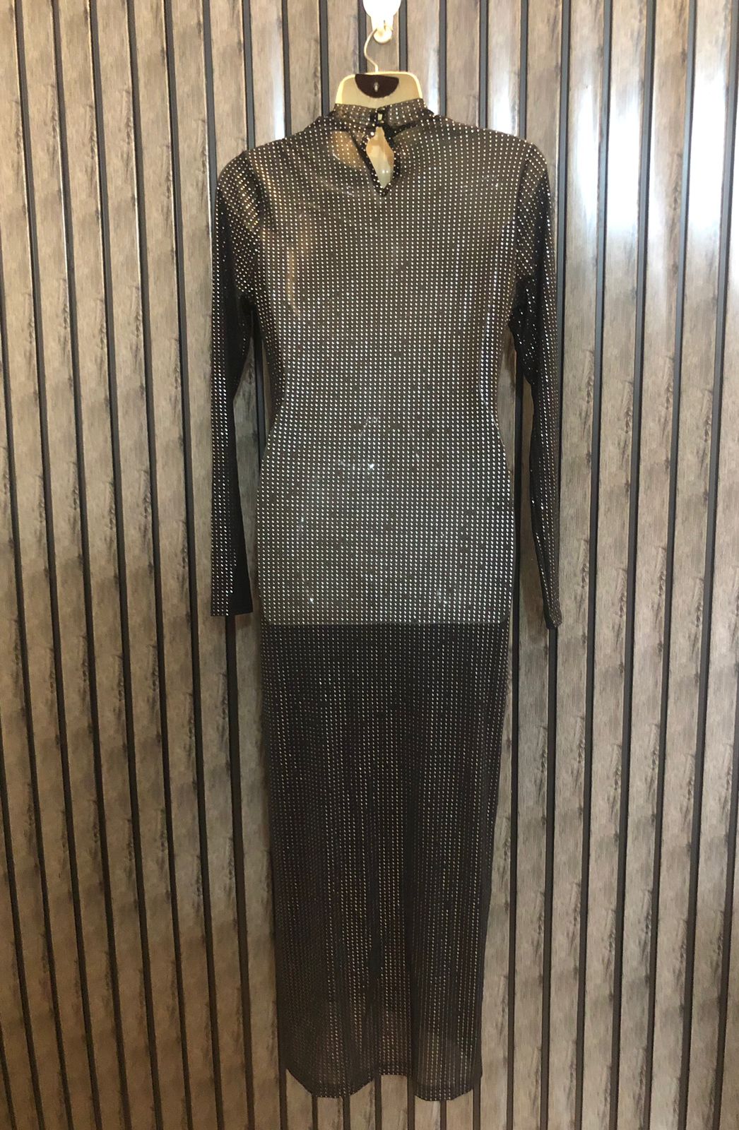 Chest 19  Length 49  Fabric Net Jersey Trendy Western Party Wear Maxi Dress