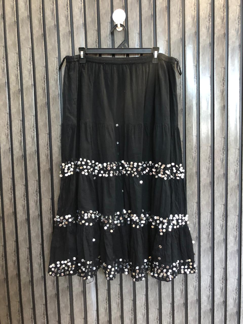 Waist 38  Lenght 31  Fabric cotton Designer Skirt Boutique
