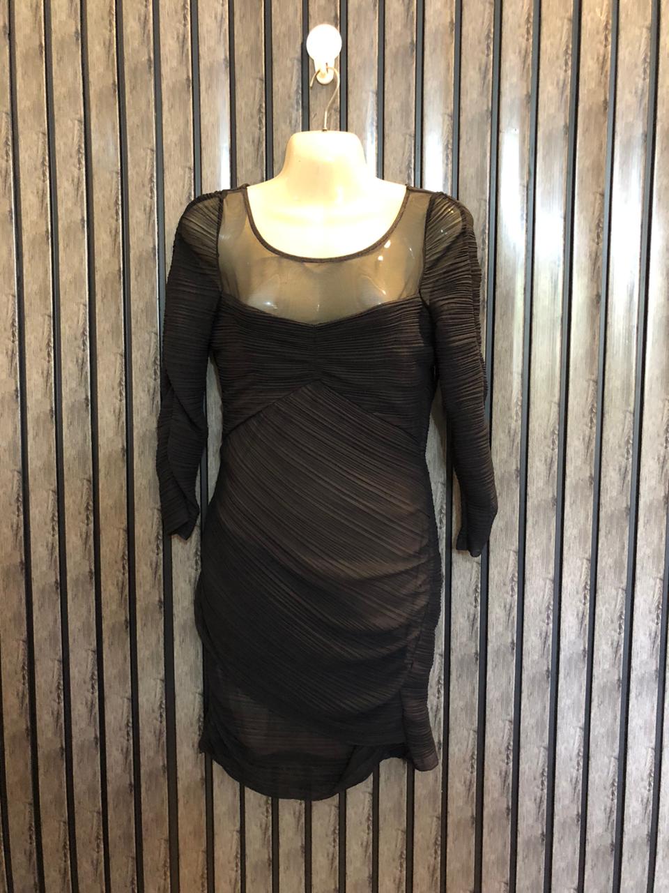 Chest 18  Lenght 32  Fabric net Chic Western Mini Dresses for Women