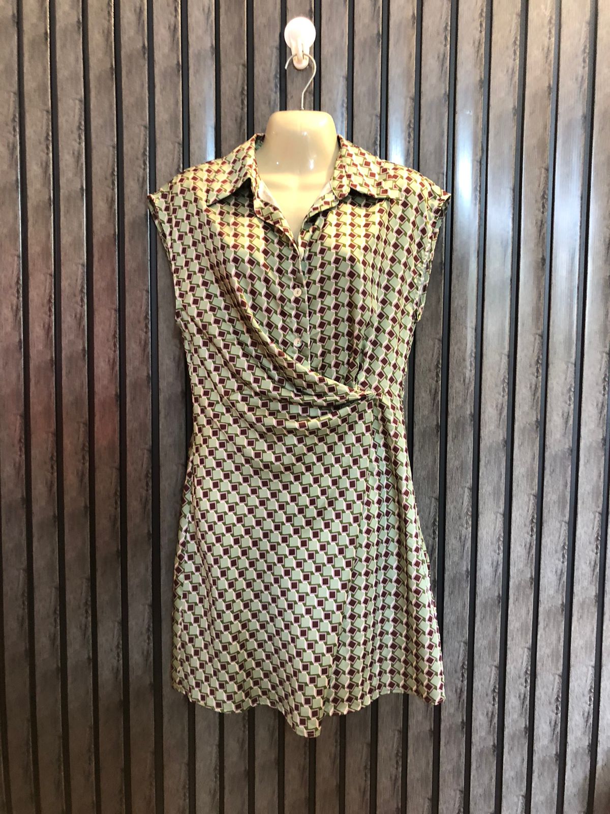 Chest 19  Lenght 33  Fabric silk Western Branded Women's Mini Dress