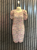 Chest 18  Lenght 32  Fabric net Trendy Western Mini Dress for Women