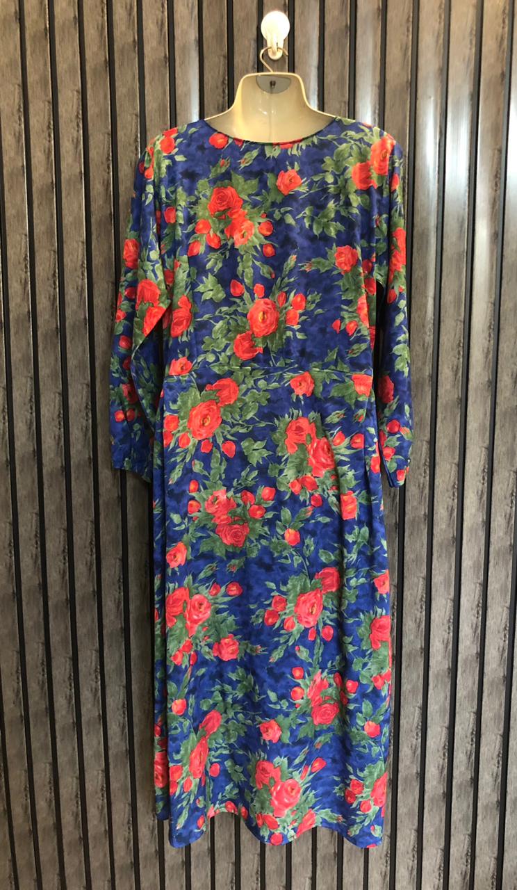 Chest 18  Lenght 46  Fabric silk Luxury Maxi Dress