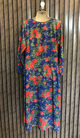 Chest 18  Lenght 46  Fabric silk Luxury Maxi Dress