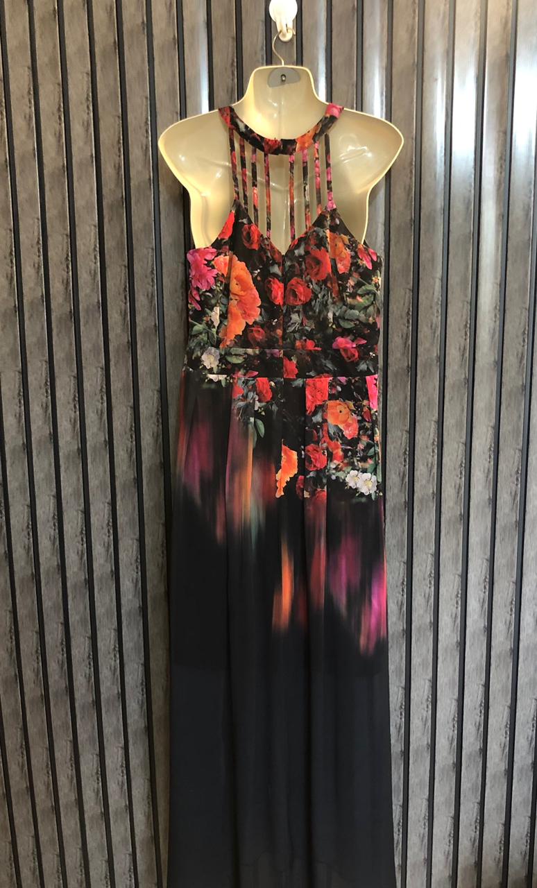 Chest 19  Lenght 57  Fabric chiffon Modern Maxi Dress