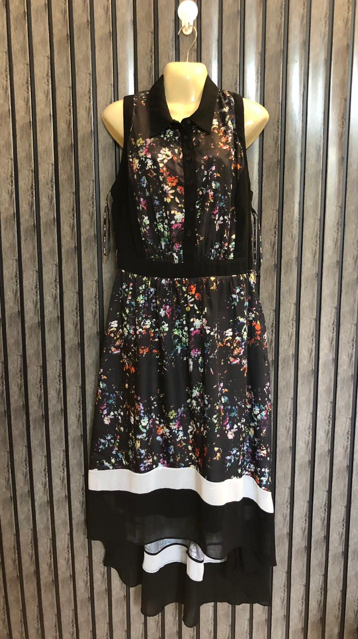 Chest 20  Lenght 44 to 54  Fabric silk Western Chic Dress