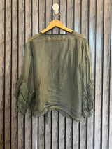 Chest medium  Lenght 23  Fabric silk Casual Chic Crop Top for Women