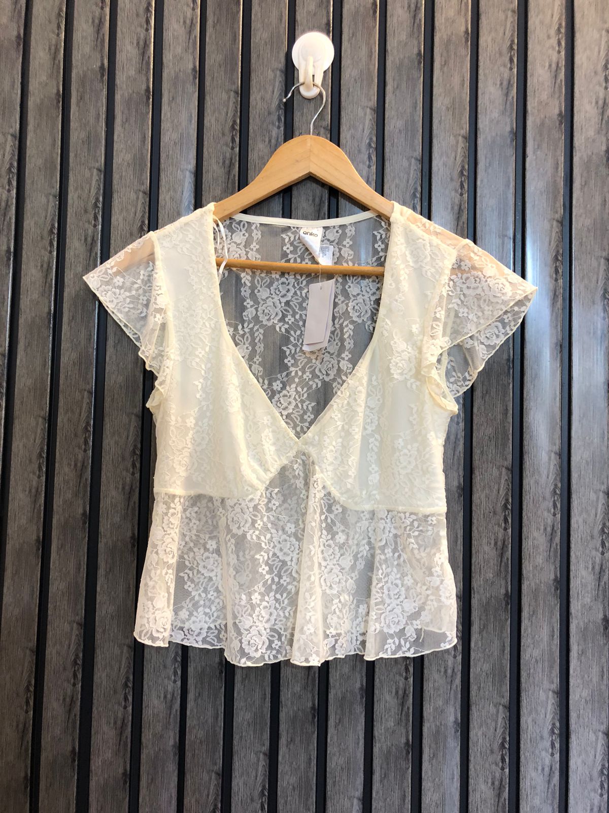 Chest 17  Lenght 17  Fabric net Women's Basic Crop Top