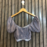 Chest small  Lenght 10  Fabric silk jersey Premium Ladies Crop Collection