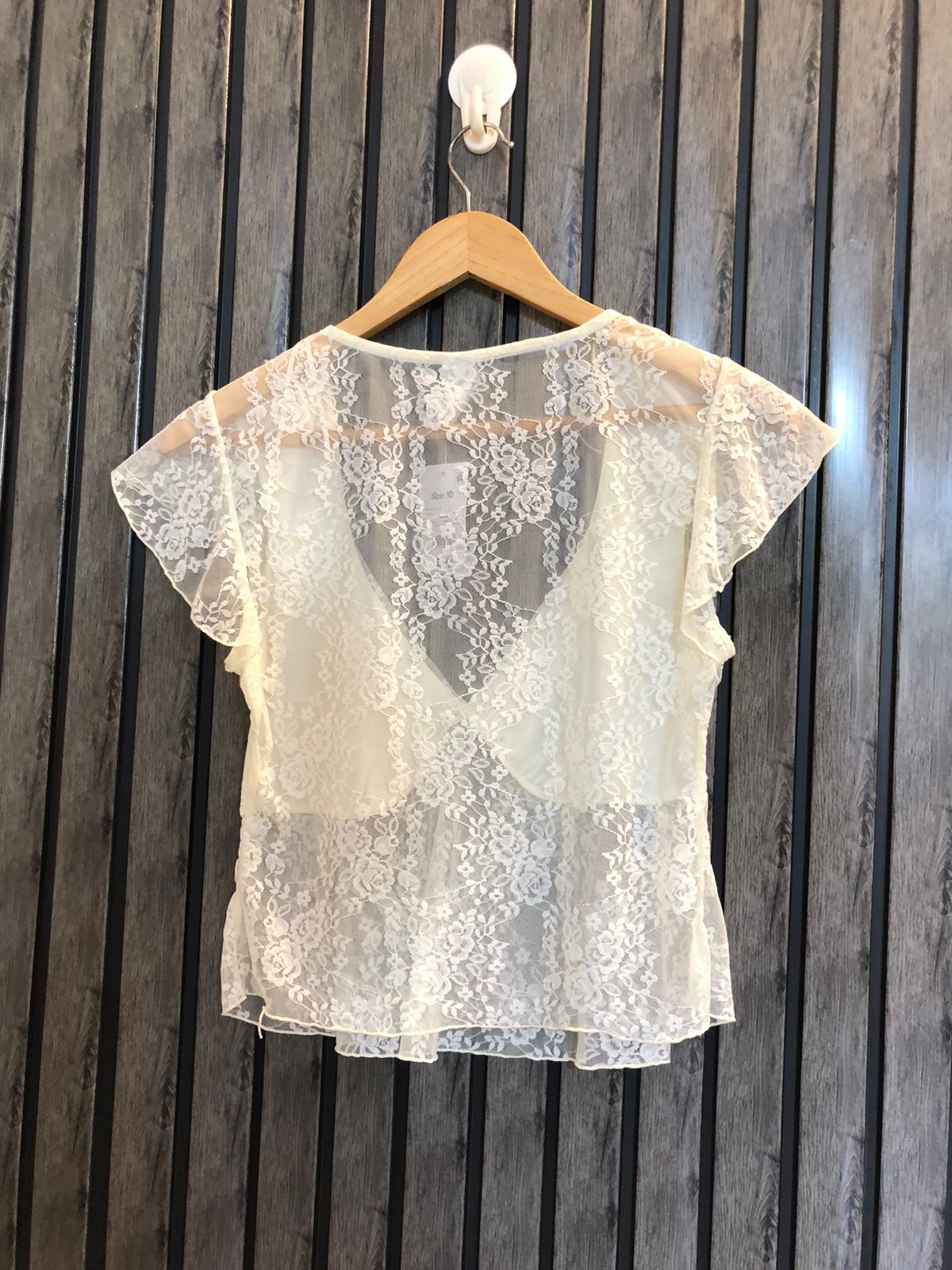 Chest 17  Lenght 17  Fabric net Women's Basic Crop Top