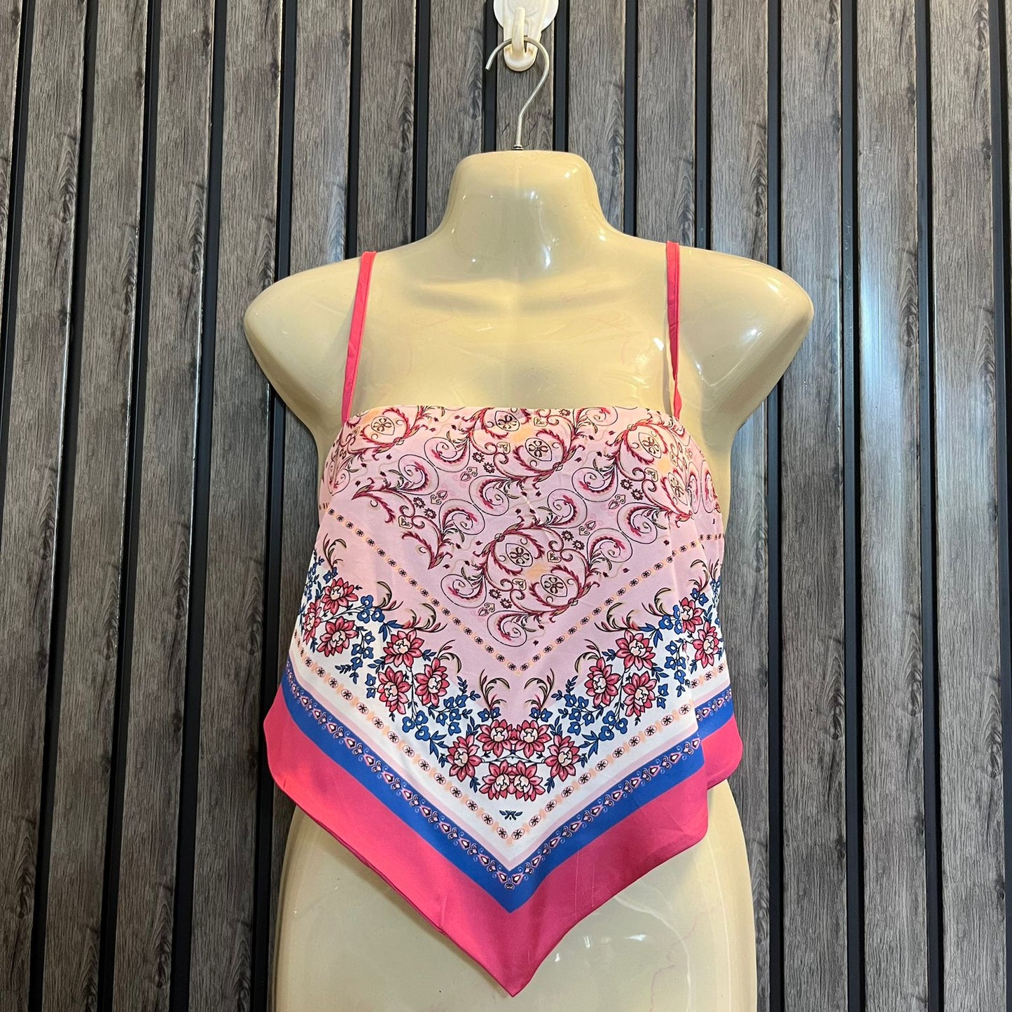 Chest small  Lenght 21  Fabric silk Western Glam Crop Top