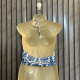 Chest midium  Lenght 16  Fabric silk jersey Designer Streetwear Crop Top