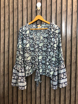 Chest 20  Lenght 20  Fabric Linen Trendy Western Wear Full Sleeve Top
