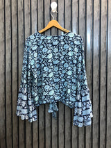 Chest 20  Lenght 20  Fabric Linen Trendy Western Wear Full Sleeve Top