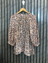 Chest 23  Lenght 25  Fabric linen Trendy Women's Western Long Sleeve Top