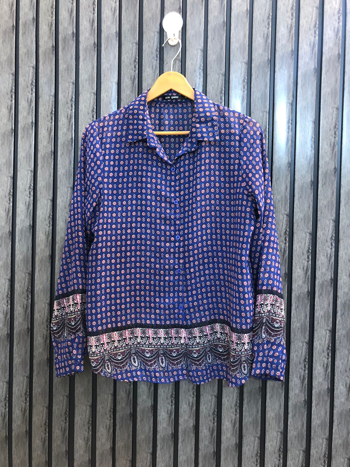Chest 18  Length 24  Fabric Chiffon Branded Long Sleeve Tops for Women