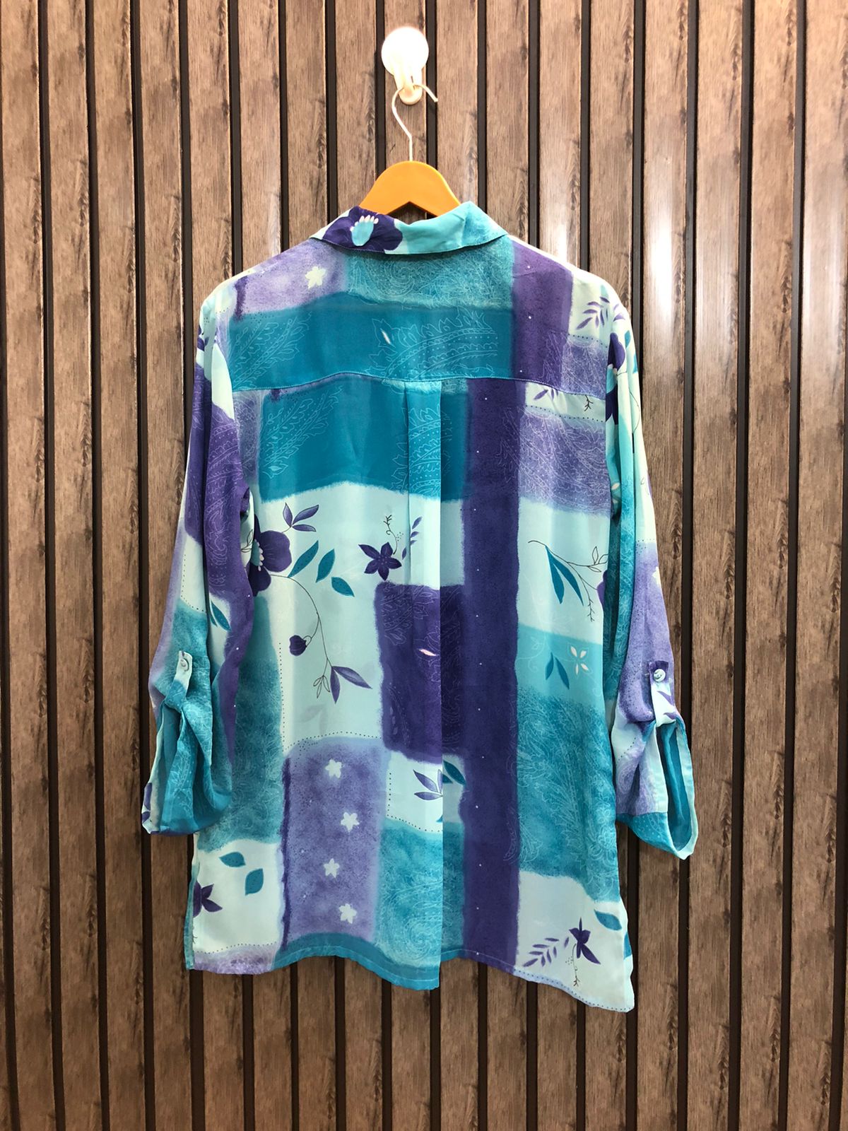 Chest 19  Length 28  Fabric Chiffon Full Sleeves Fashion Tops for Women