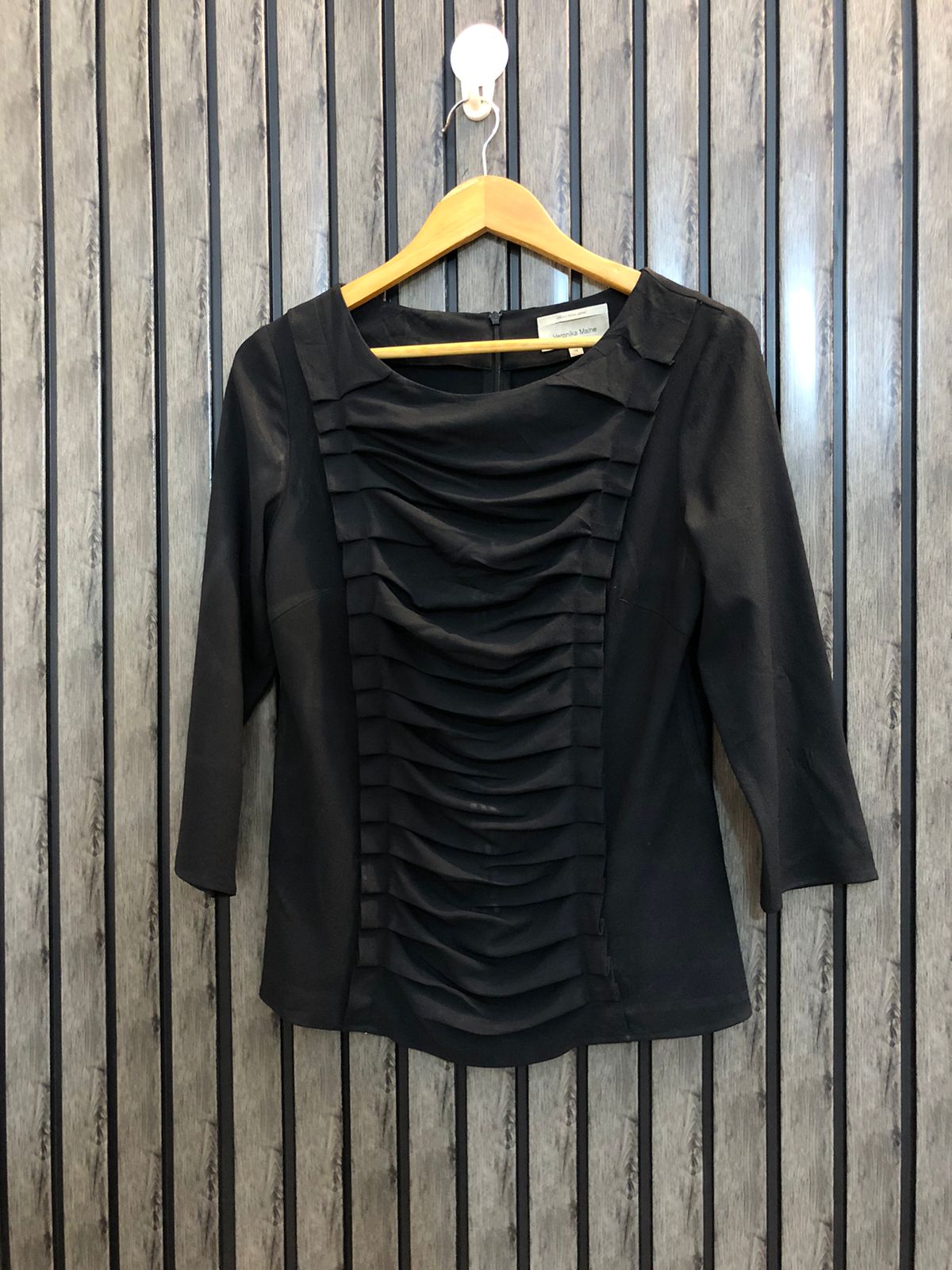 Chest 19  Length 23  Fabric Silk Women's Casual Full Sleeves Tops
