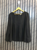 Chest 22  Length 24  Fabric Chiffon Designer Women's Full Sleeves Tops