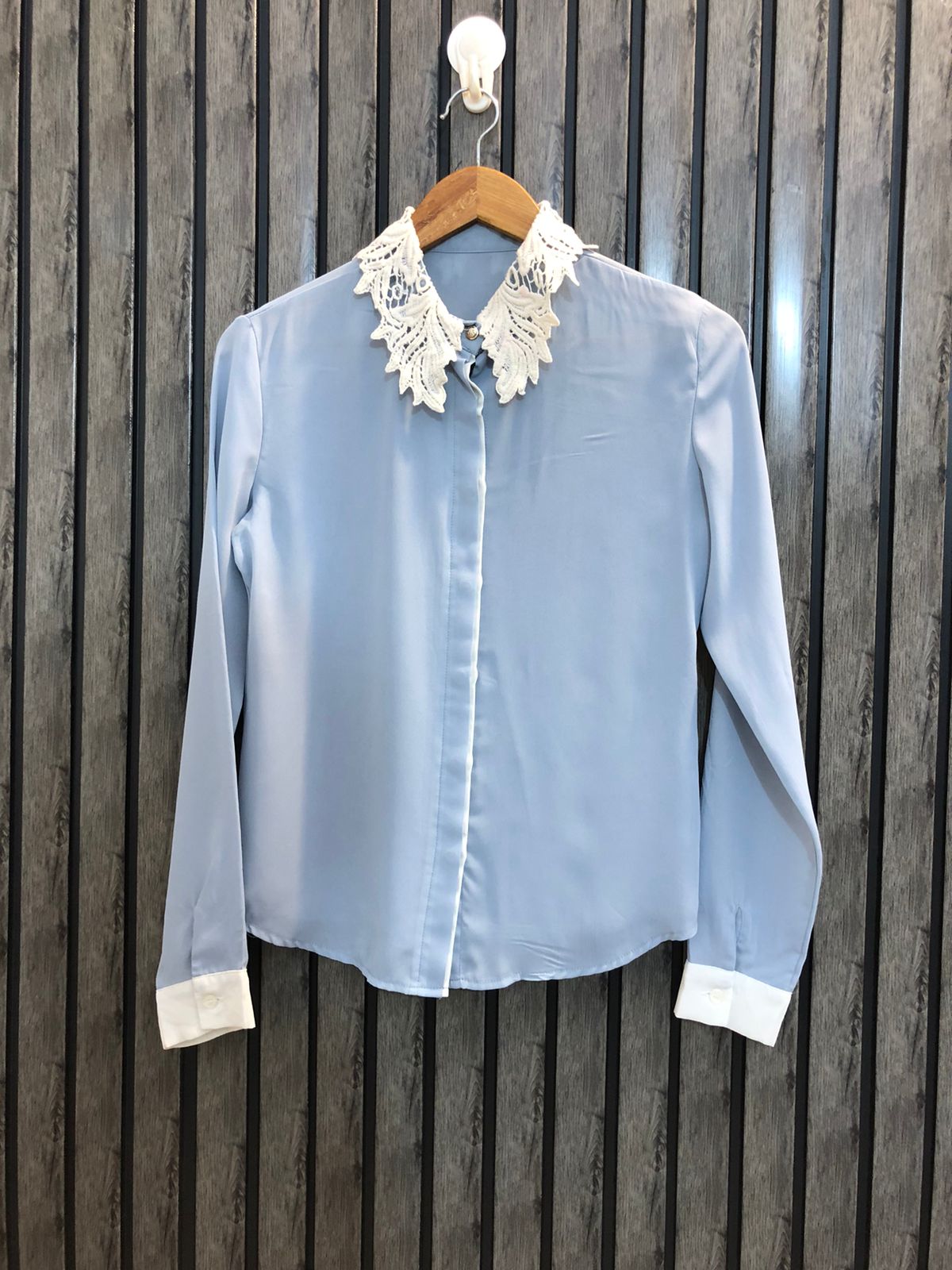 Chest 17  Length 22  Fabric Chiffon Modern Full Sleeves Tops for Women