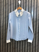 Chest 17  Length 22  Fabric Chiffon Modern Full Sleeves Tops for Women